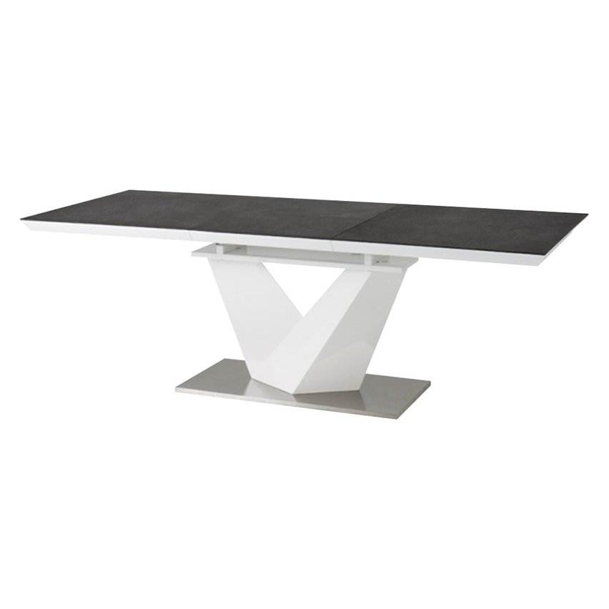 Extendable table Aramoko II 140-200x85 cm gray - white