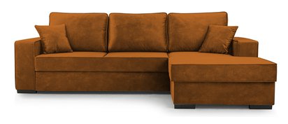 Corner sofa with sleeping function Pazzano L-shaped with container Palladium 09 right-hand side