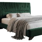 Llana upholstered bed 180x200 cm dark green velvet