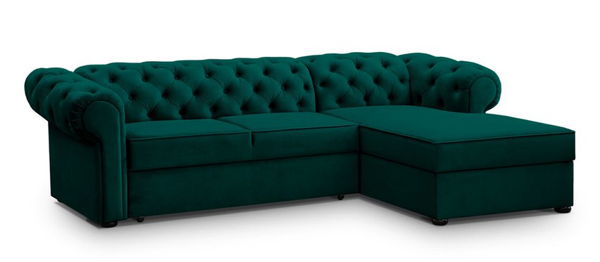 Corner sofa with sleeping function Brusce (Fabric: Kronos 19, Side: Right)