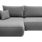 Foggi Melody 04 L-shaped corner sofa with sleeping function with left-hand chenille container