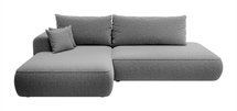 Foggi Melody 04 L-shaped corner sofa with sleeping function with left-hand chenille container