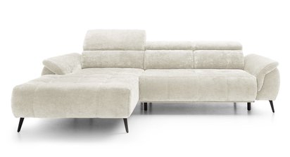 Corner sofa with sleeping function Mamutio L-shaped Aphrodite 01 chenille left-hand side