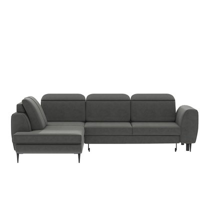 Corner sofa with sleeping function Tasar (Fabric: Matt Velvet 93, Side: Right)