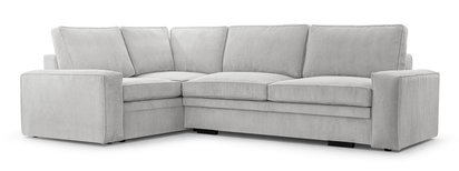 Figline L-shaped corner sofa with sleeping function with container Lincoln 86 corduroy left-hand side