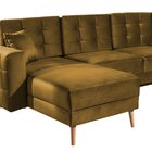 Corner sofa with sleeping function Masime U (Fabric: Monolith 48)