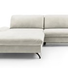 Corner sofa with sleeping function Vitala Castel 03 L-shaped with container, easy-cleaning velvet, left-hand side