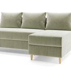 Corner sofa with sleeping function Suspla L-shaped with container universal Kronos 45 velour