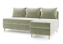 Corner sofa with sleeping function Suspla L-shaped with container universal Kronos 45 velour