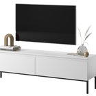 Bemmi TV cabinet, 150 cm, white with black legs