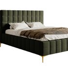 Upholstered bed 180x200 cm Szejlo with container, metal frame Raven 78 chenille