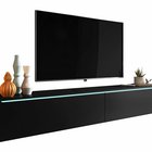 TV cabinet Kane 180 cm black graphite (Lighting: No)