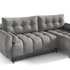 Corner sofa with sleeping function Minna Mini L-shaped Amon 09 with container hydrophobic velvet universal