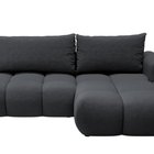 Ombo Storm 99 L-shaped corner sofa with sleeping function with a container in easy-to-clean braided fabric, right-hand side