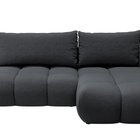 Canapé d'angle en L Ombo Storm 99 avec fonction couchage avec bac en tissu tressé facile à nettoyer, côté droit