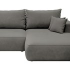 Foggi Magic Velvet 2241 L-shaped corner sofa with sleeping function with a container in hydrophobic velor fabric, right-hand side