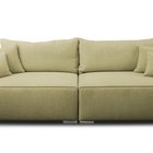 Netlan Aragon 35 three-seater sofa with storage in hydrophobic fabric, braided legs, silver