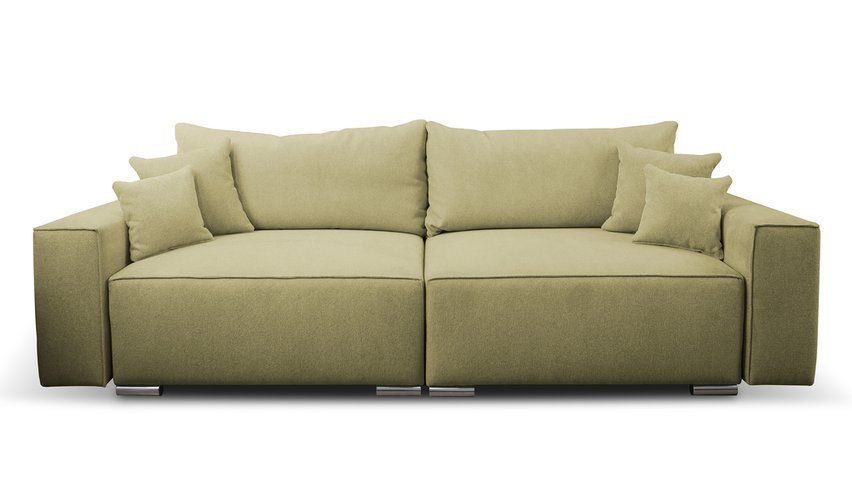 Netlan Aragon 35 three-seater sofa with storage in hydrophobic fabric, braided legs, silver