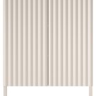 Tall two-door Derriva chest of drawers with fluted fronts 100 cm cashmere
