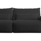 Carnos Moly 99 three-seater sofa, hydrophobic chenille, black legs