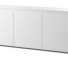Bemmi three-door chest of drawers, 150 cm, white with black legs