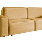 Copertino three-seater sofa, easy-to-clean mustard fabric