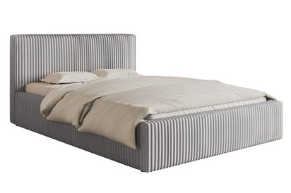 Upholstered bed 160x200 cm Tilio with storage, metal frame Tilia 86, thick corduroy