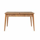 Elioused Table with Chairs x5 Pine/Green