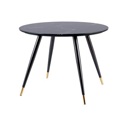 Concibes Dining Table 100x100 cm Black Stone-Gold