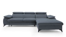 Corner sofa with sleeping function Furie L-shaped (Fabric: Matt Velvet 93, Side: Right)