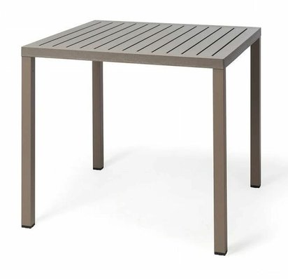 Cube Nardi square garden table, 80 cm, made of certified brown material