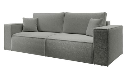 Farese three-seater sofa with storage, gray boucle