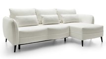 Eliano L-shaped corner sofa with sleeping function with Catch Me 01 boucle container, right-hand