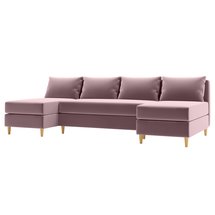 Corner sofa with sleeping function Squetta U-shaped (Fabric: Kronos 27)