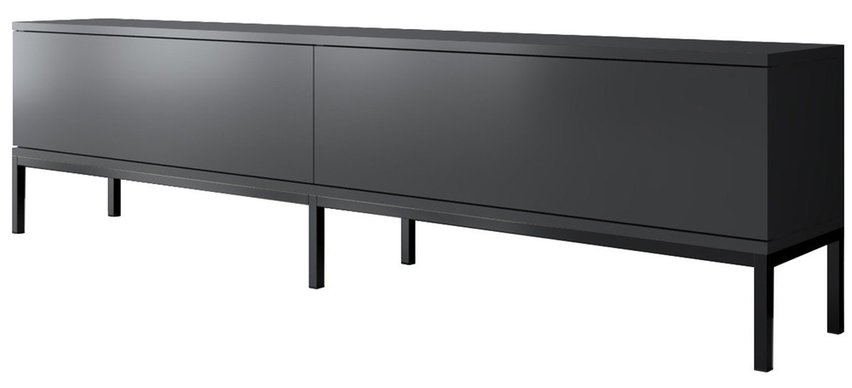 Ferrostis TV cabinet on black metal legs, graphite