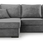 Corner sofa with sleeping function Pazzano L-shaped with container Palladium 16 left-hand side