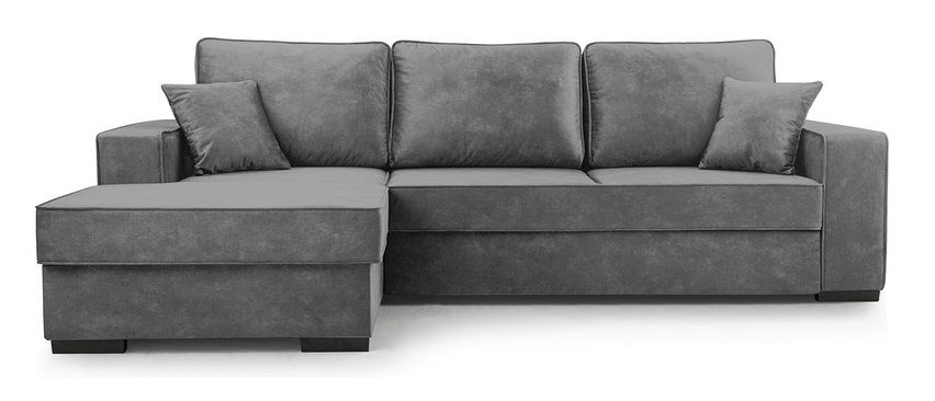 Corner sofa with sleeping function Pazzano L-shaped with container Palladium 16 left-hand side