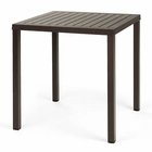 Cube Nardi square garden table, 70 cm, made of certified dark brown material