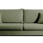 Three-seater sofa Volio Magic Velvet 2243 sage hydrophobic velvet gold legs