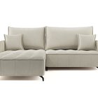 Corner sofa with sleeping function Arandes L-shaped with container Castel 03 easy-cleaning velvet left-hand side