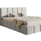 Upholstered bed 160x200 cm Cloudy with storage light gray Toronto 02