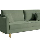 Valico three-seater sofa with gold legs