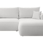 Ovo L-shaped corner sofa with sleeping function with a boucle container