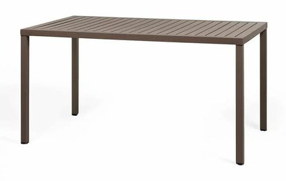 Cube Nardi garden table 140x80 cm made of certified dark brown material