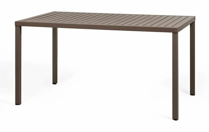 Cube Nardi garden table 140x80 cm made of certified dark brown material