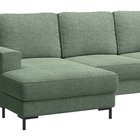 Mokpeo L-shaped corner sofa with sleeping function with two containers on black legs Sorella 34 chenille left-hand side