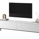 Bemmi TV cabinet, 175 cm, white with black legs