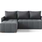 Corner sofa with sleeping function Grenada L-shaped with container Neve 97 braid left-hand side