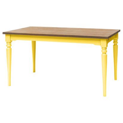 Nata dining table 140x90 cm yellow base