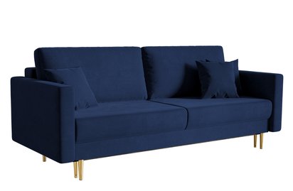 Valico three-seater sofa with gold legs